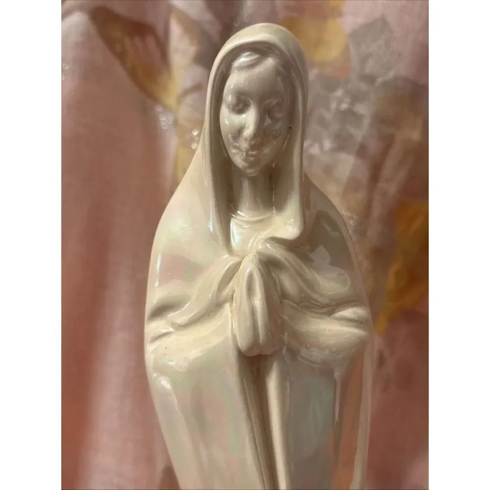 Madonna Mary Bisque Ceramic 11” Figurine Atlantic‎ Mold
